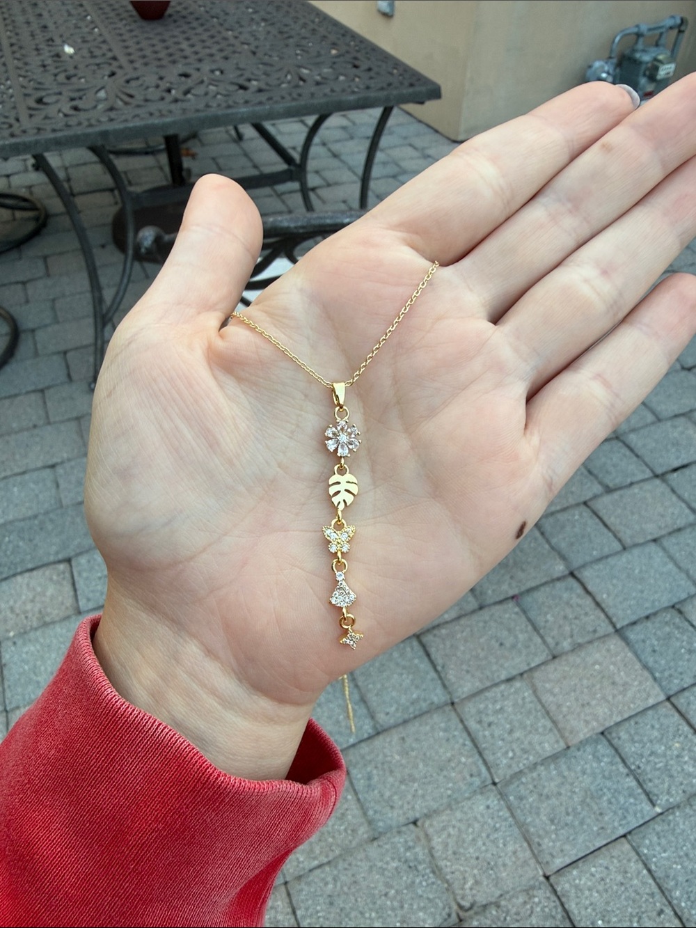 Adina Eden Gold charm lariat